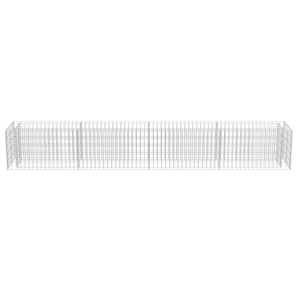 vidaXL Strat înălțat gabion, 360 x 50 x 50 cm, oțel galvanizat