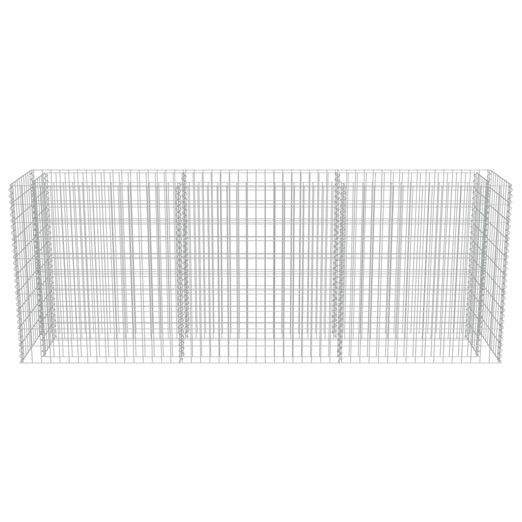 vidaXL Strat înălțat gabion, 270 x 50 x 100 cm, oțel galvanizat