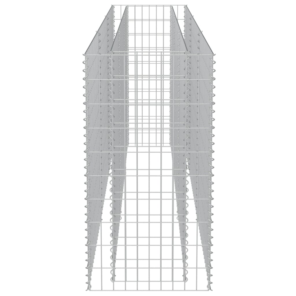vidaXL Strat înălțat gabion, 270 x 50 x 100 cm, oțel galvanizat