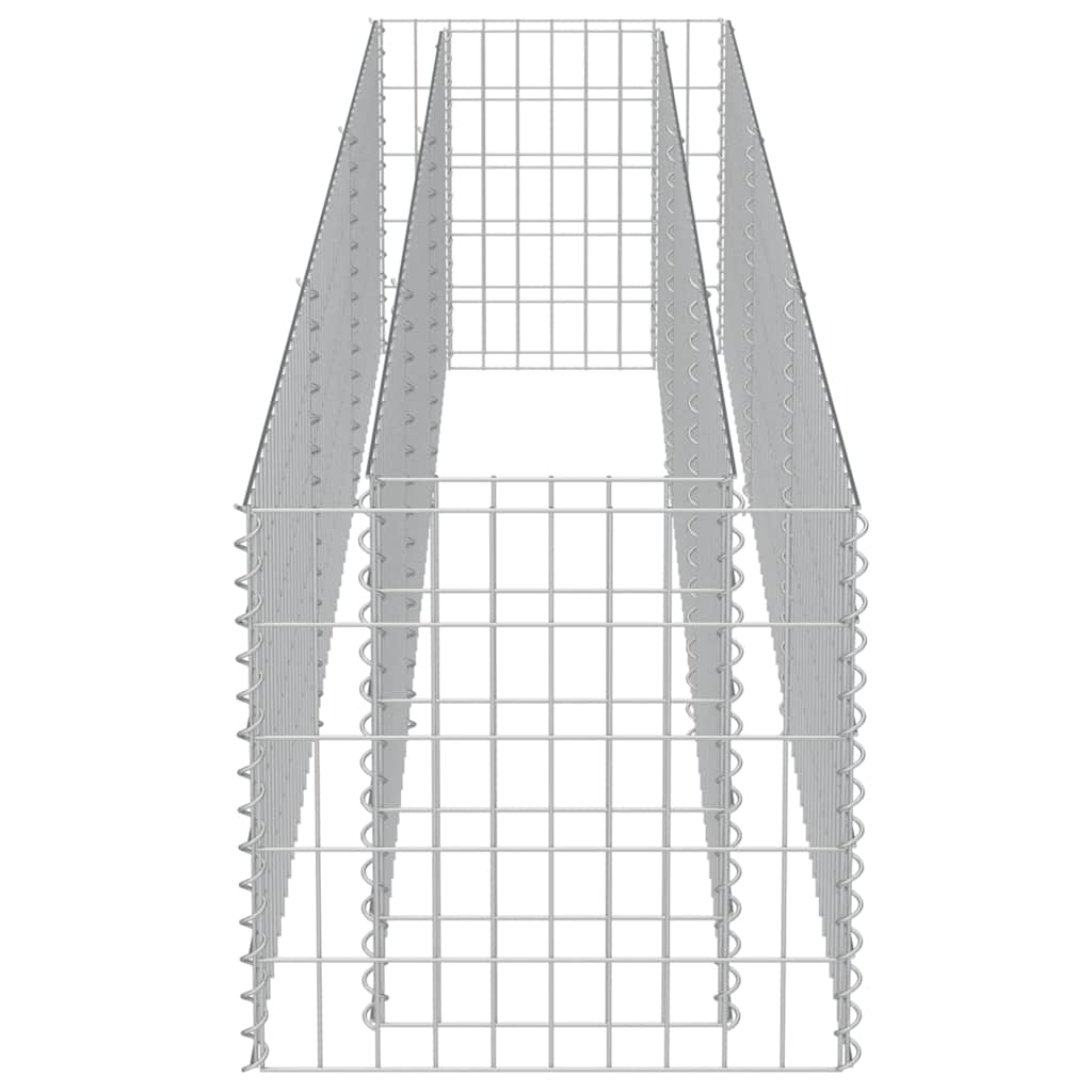 vidaXL Strat înălțat gabion, 270 x 50 x 50 cm, oțel galvanizat