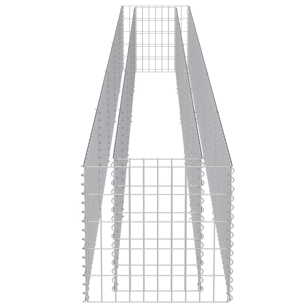 vidaXL Strat înălțat gabion, 450 x 50 x 50 cm, oțel galvanizat