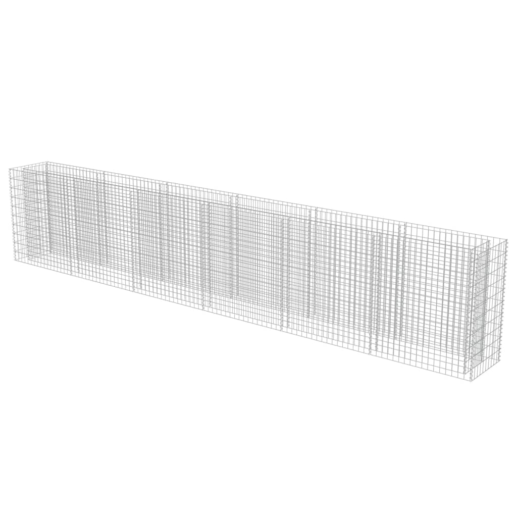 vidaXL Strat înălțat gabion, 540 x 50 x 100 cm, oțel galvanizat