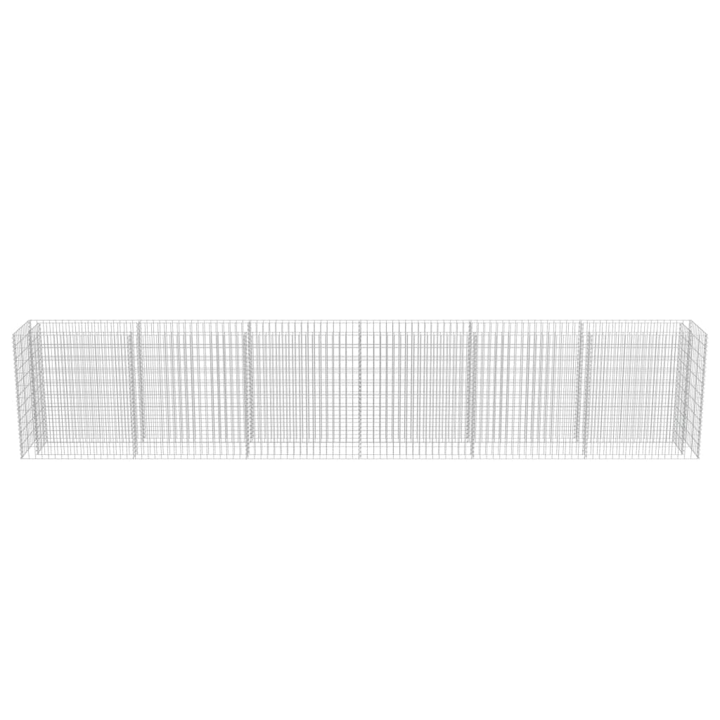vidaXL Strat înălțat gabion, 540 x 50 x 100 cm, oțel galvanizat