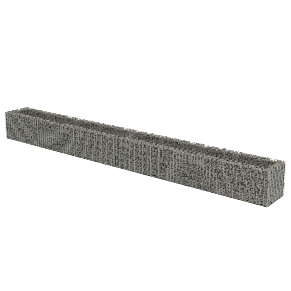 vidaXL Strat înălțat gabion, 540 x 50 x 50 cm, oțel galvanizat