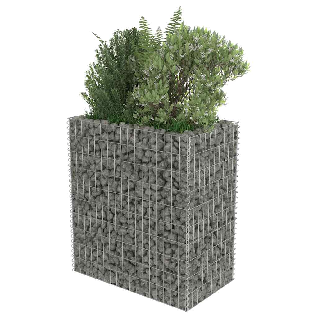vidaXL Strat înălțat gabion, 90x50x100 cm, oțel galvanizat