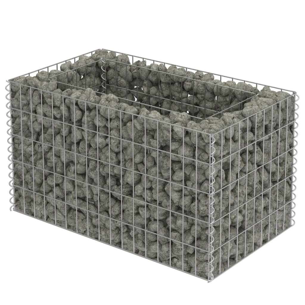 vidaXL Strat înălțat gabion, 90 x 50 x 50 cm, oțel galvanizat