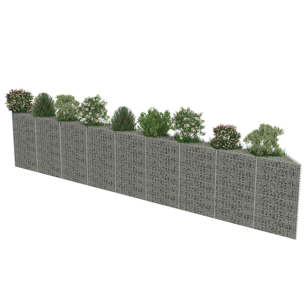 vidaXL Perete gabion, 630 x 30 x 100 cm, oțel galvanizat vidaXL Perete gabion, 630 x 30 x 100 cm, oțel galvanizat