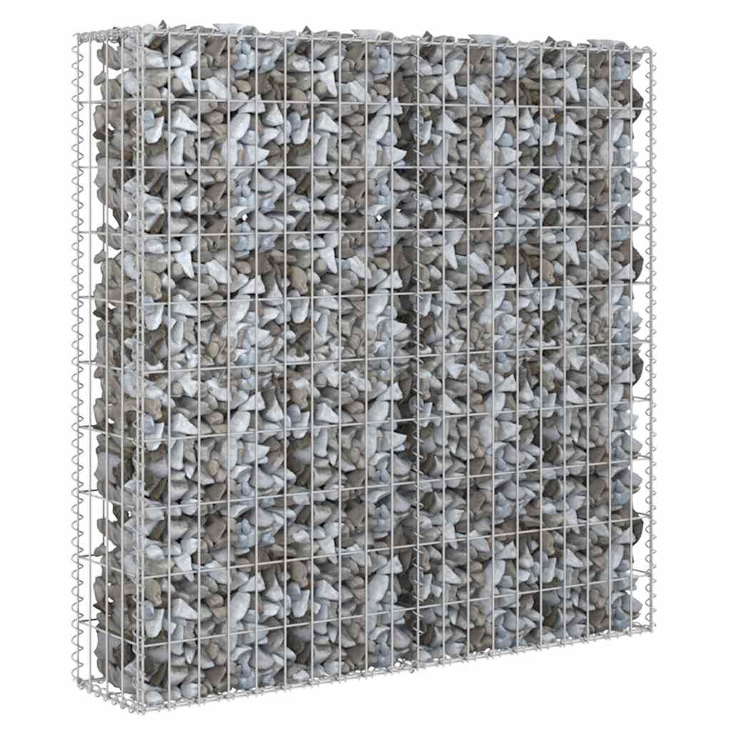 vidaXL Perete gabion cu capace, 80 x 20 x 100 cm, oțel galvanizat vidaXL Perete gabion cu capace, 80 x 20 x 100 cm, oțel galvanizat