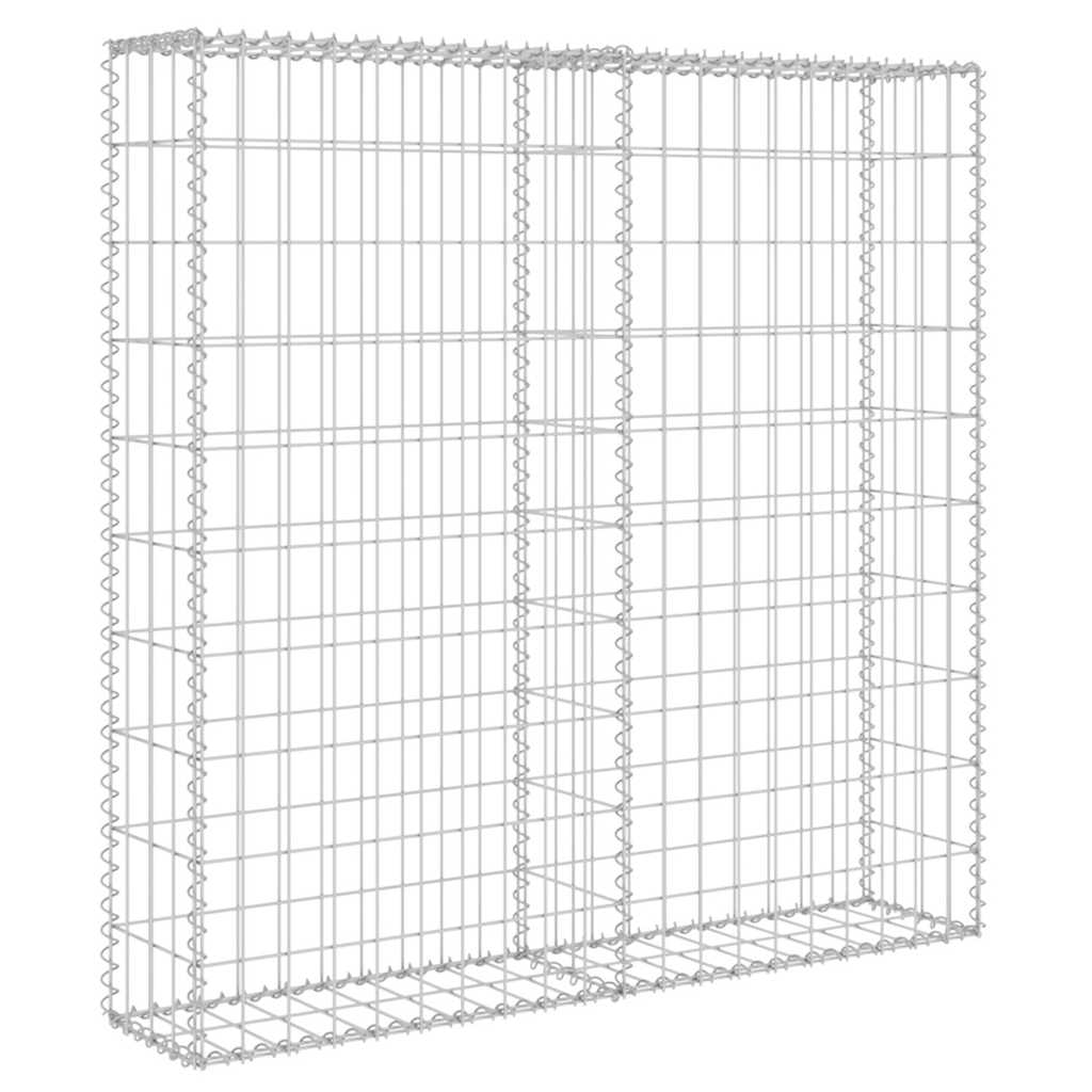 vidaXL Perete gabion cu capace, 80 x 20 x 100 cm, oțel galvanizat vidaXL Perete gabion cu capace, 80 x 20 x 100 cm, oțel galvanizat