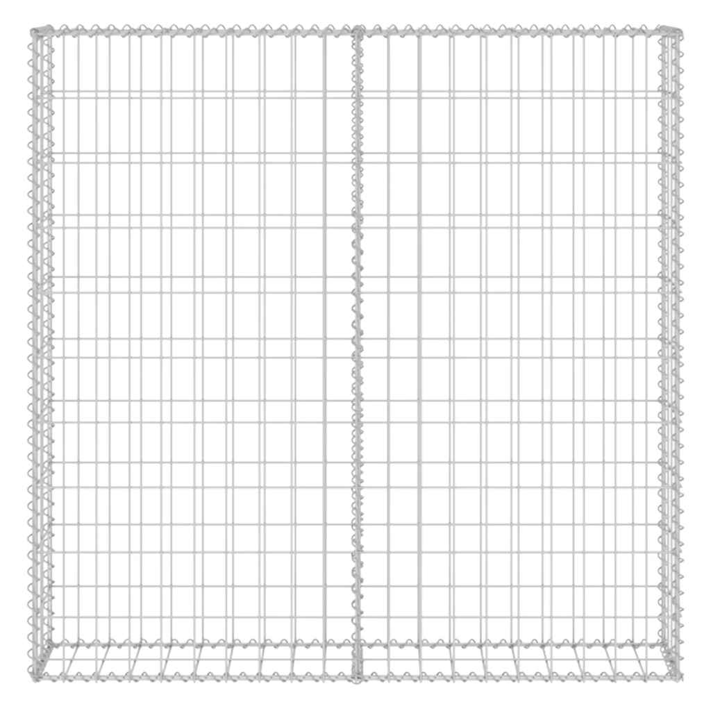 vidaXL Perete gabion cu capace, 80 x 20 x 100 cm, oțel galvanizat vidaXL Perete gabion cu capace, 80 x 20 x 100 cm, oțel galvanizat