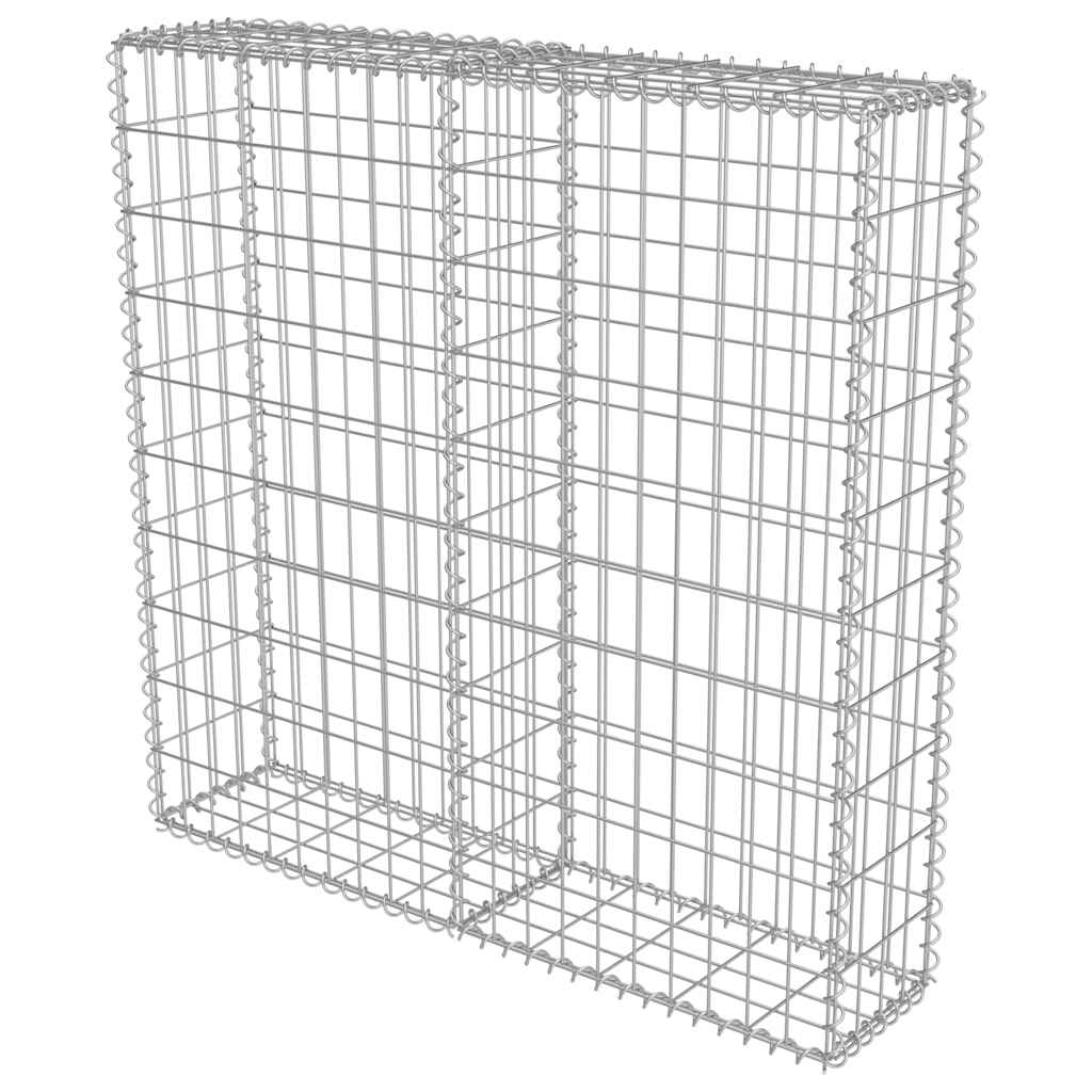 vidaXL Perete gabion cu capace, oțel galvanizat, 100 x 20 x 100 cm vidaXL Perete gabion cu capace, oțel galvanizat, 100 x 20 x 100 cm