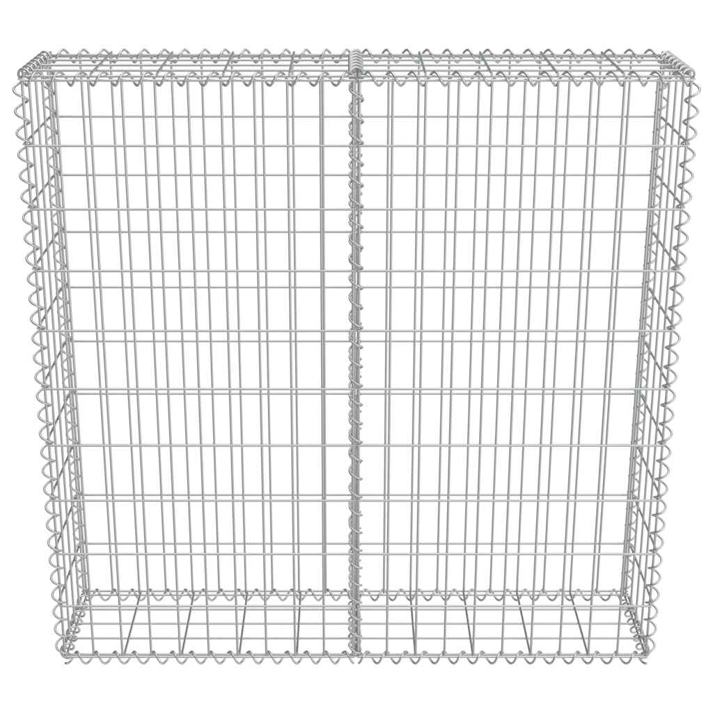 vidaXL Perete gabion cu capace, oțel galvanizat, 100 x 20 x 100 cm vidaXL Perete gabion cu capace, oțel galvanizat, 100 x 20 x 100 cm