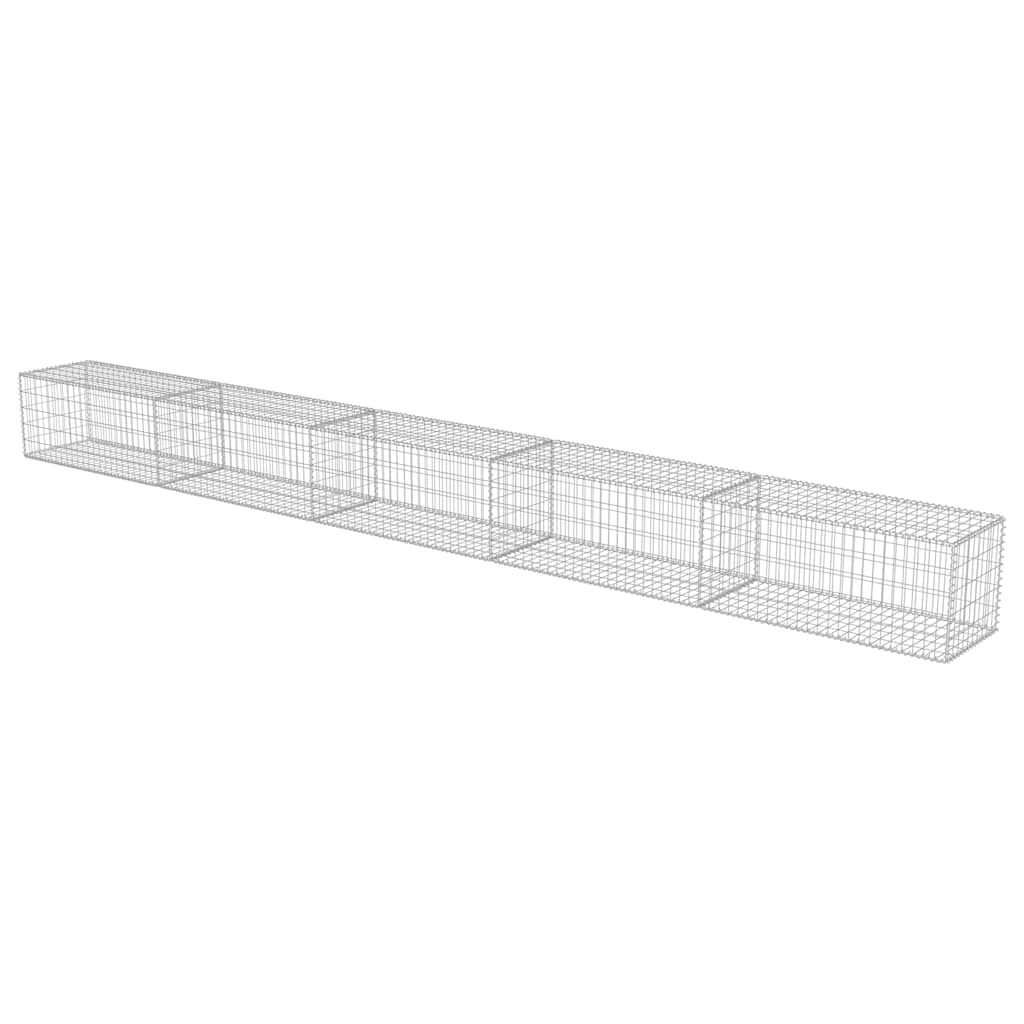 vidaXL Gabion perete cu capace, 600 x 50 x 50 cm, oțel galvanizat vidaXL Gabion perete cu capace, 600 x 50 x 50 cm, oțel galvanizat