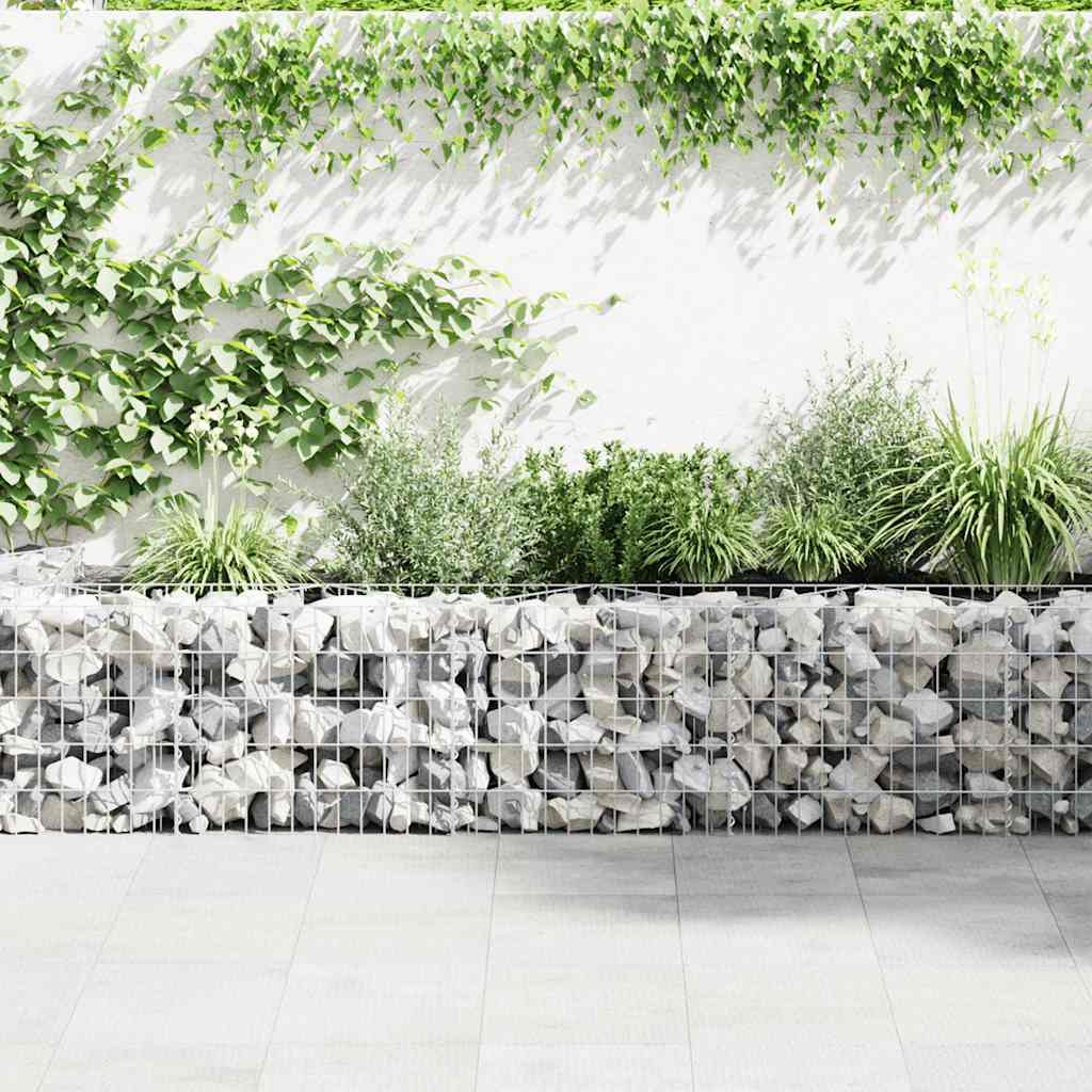 vidaXL Gabion perete cu capace, 600 x 50 x 50 cm, oțel galvanizat vidaXL Gabion perete cu capace, 600 x 50 x 50 cm, oțel galvanizat