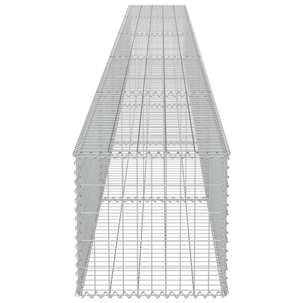 vidaXL Gabion perete cu capace, 600 x 50 x 50 cm, oțel galvanizat vidaXL Gabion perete cu capace, 600 x 50 x 50 cm, oțel galvanizat