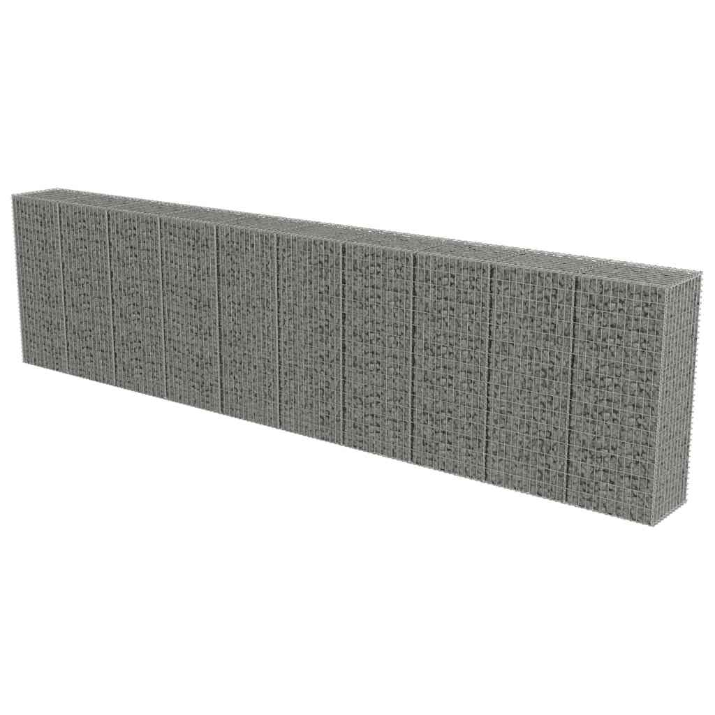 vidaXL Perete gabion cu capace, 600 x 50 x 150 cm, oțel galvanizat vidaXL Perete gabion cu capace, 600 x 50 x 150 cm, oțel galvanizat