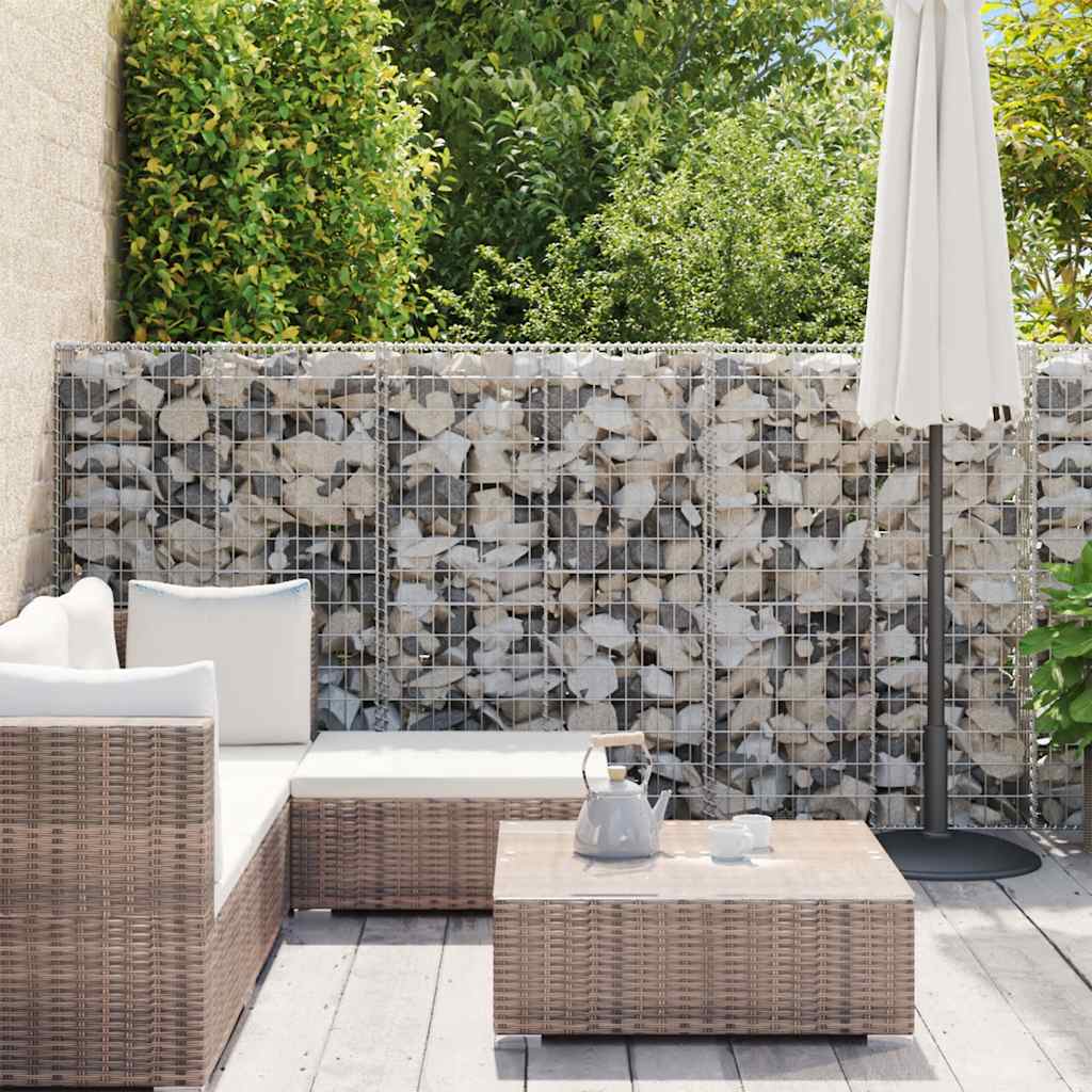 vidaXL Perete gabion cu capace, 600 x 50 x 150 cm, oțel galvanizat vidaXL Perete gabion cu capace, 600 x 50 x 150 cm, oțel galvanizat