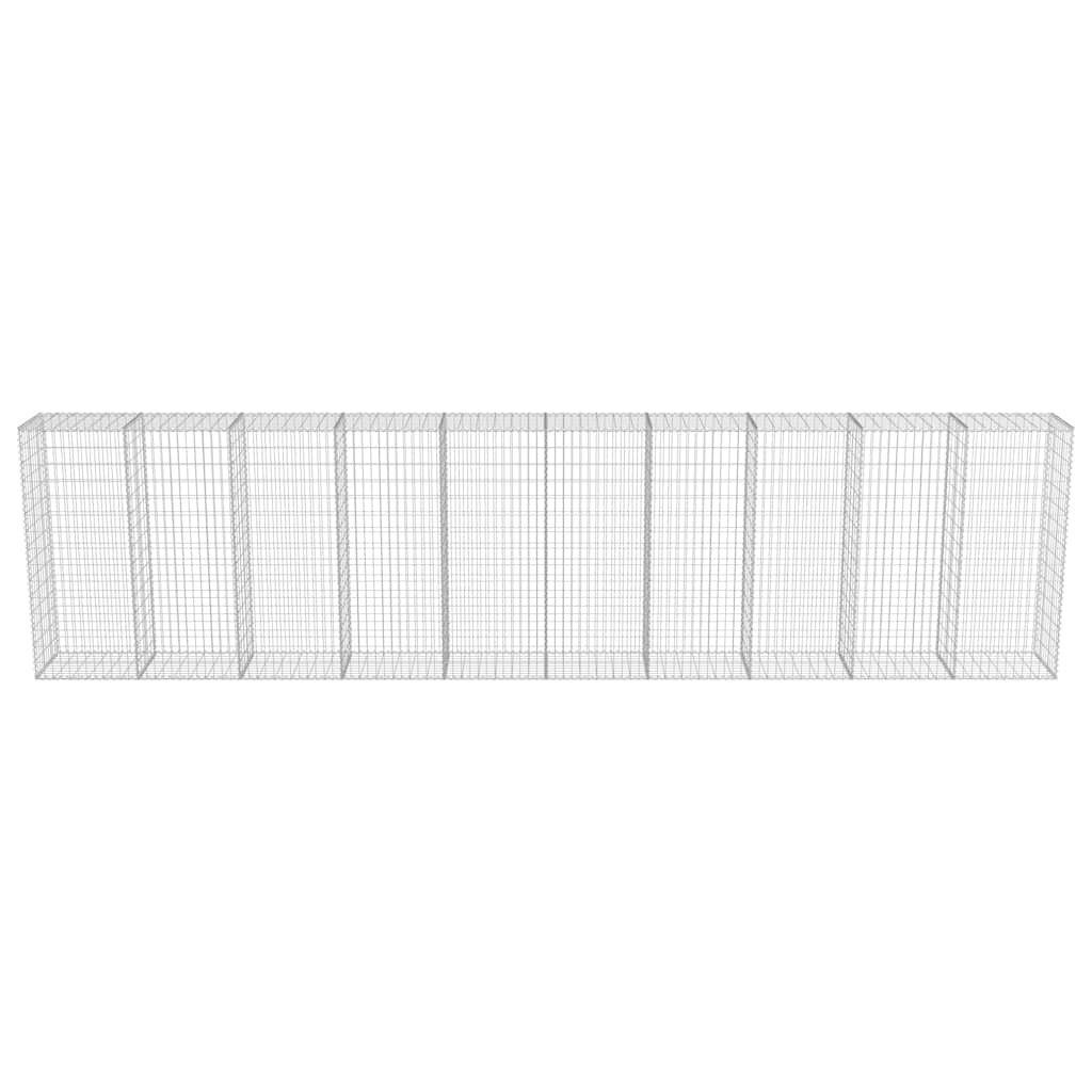 vidaXL Perete gabion cu capace, 600 x 50 x 150 cm, oțel galvanizat vidaXL Perete gabion cu capace, 600 x 50 x 150 cm, oțel galvanizat