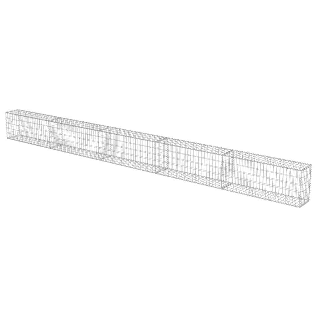 vidaXL Gabion perete cu capace, 600 x 30 x 50 cm, oțel galvanizat vidaXL Gabion perete cu capace, 600 x 30 x 50 cm, oțel galvanizat