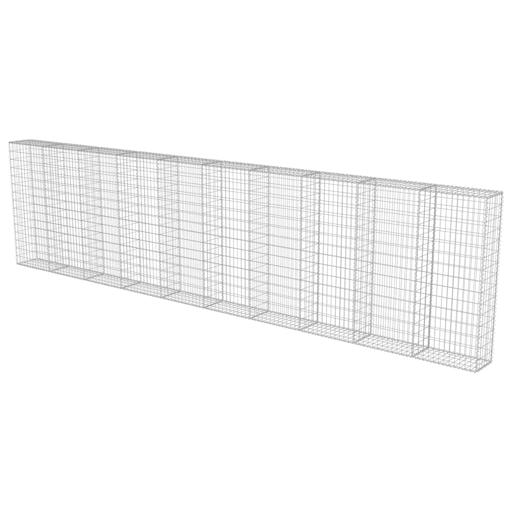 vidaXL Perete gabion cu capace, 600 x 30 x 150 cm, oțel galvanizat vidaXL Perete gabion cu capace, 600 x 30 x 150 cm, oțel galvanizat