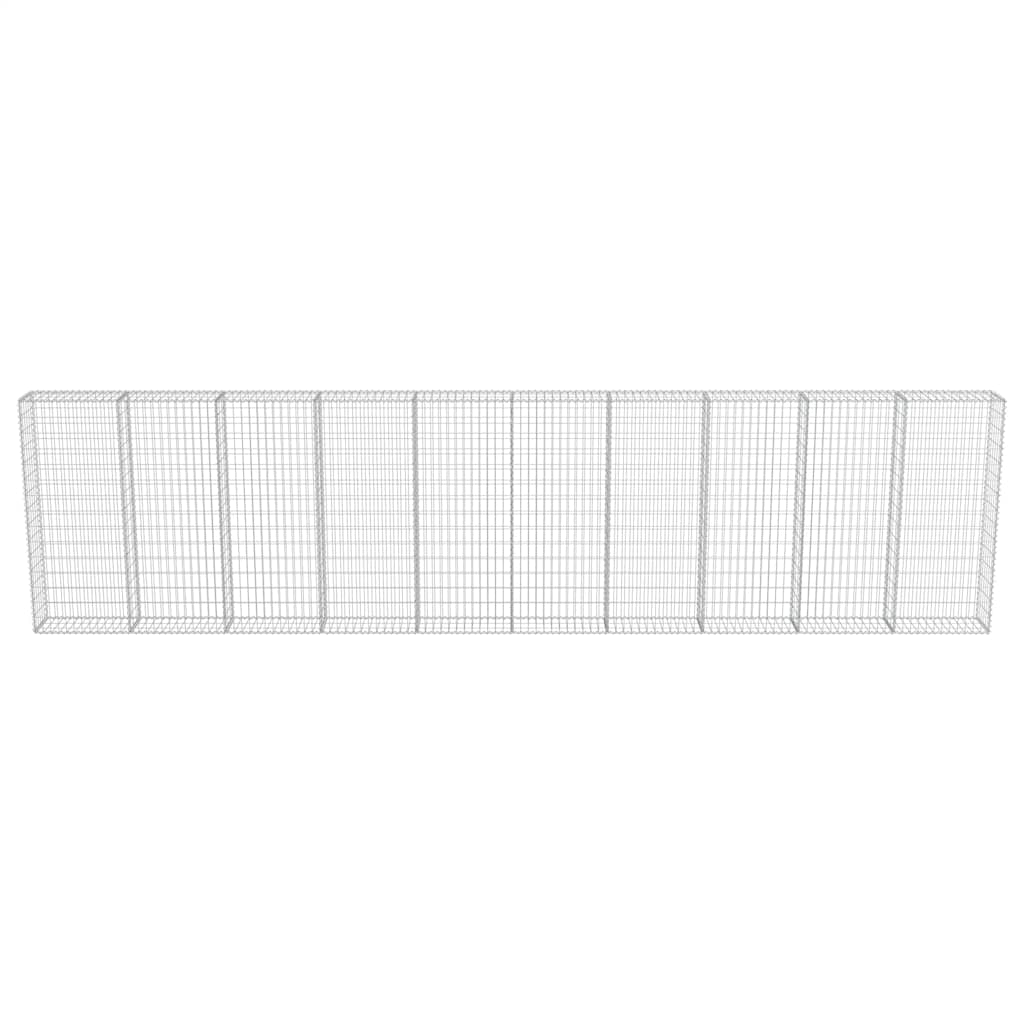 vidaXL Perete gabion cu capace, 600 x 30 x 150 cm, oțel galvanizat vidaXL Perete gabion cu capace, 600 x 30 x 150 cm, oțel galvanizat