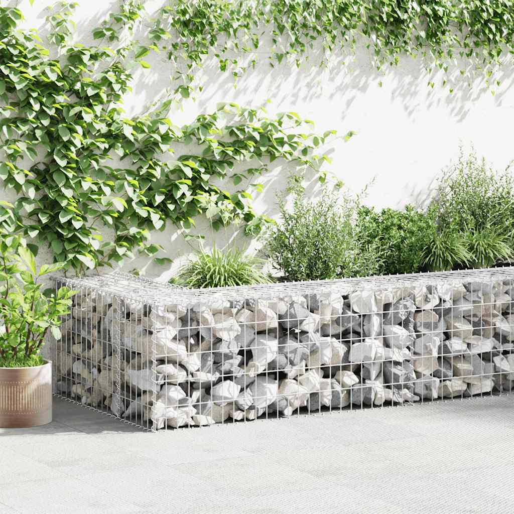 vidaXL Perete gabion cu capace, 900 x 50 x 50 cm, oțel galvanizat vidaXL Perete gabion cu capace, 900 x 50 x 50 cm, oțel galvanizat
