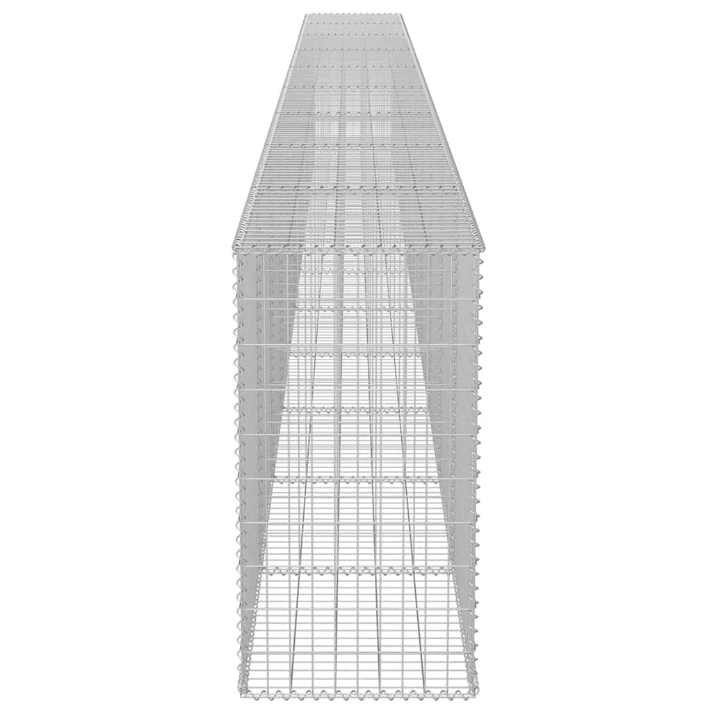 vidaXL Gabion perete cu capace, 900 x 50 x 100 cm, oțel galvanizat