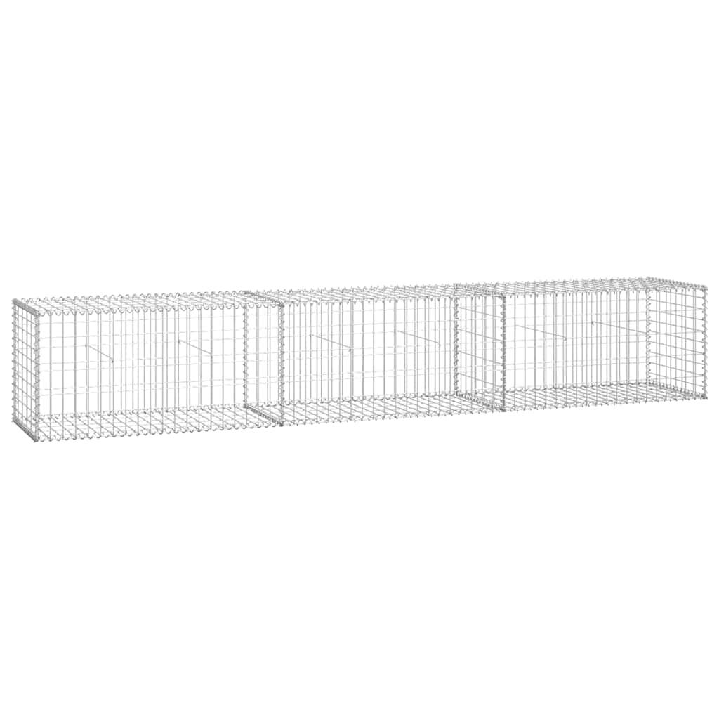 vidaXL Perete gabion cu capace, 300 x 50 x 50 cm, oțel galvanizat vidaXL Perete gabion cu capace, 300 x 50 x 50 cm, oțel galvanizat