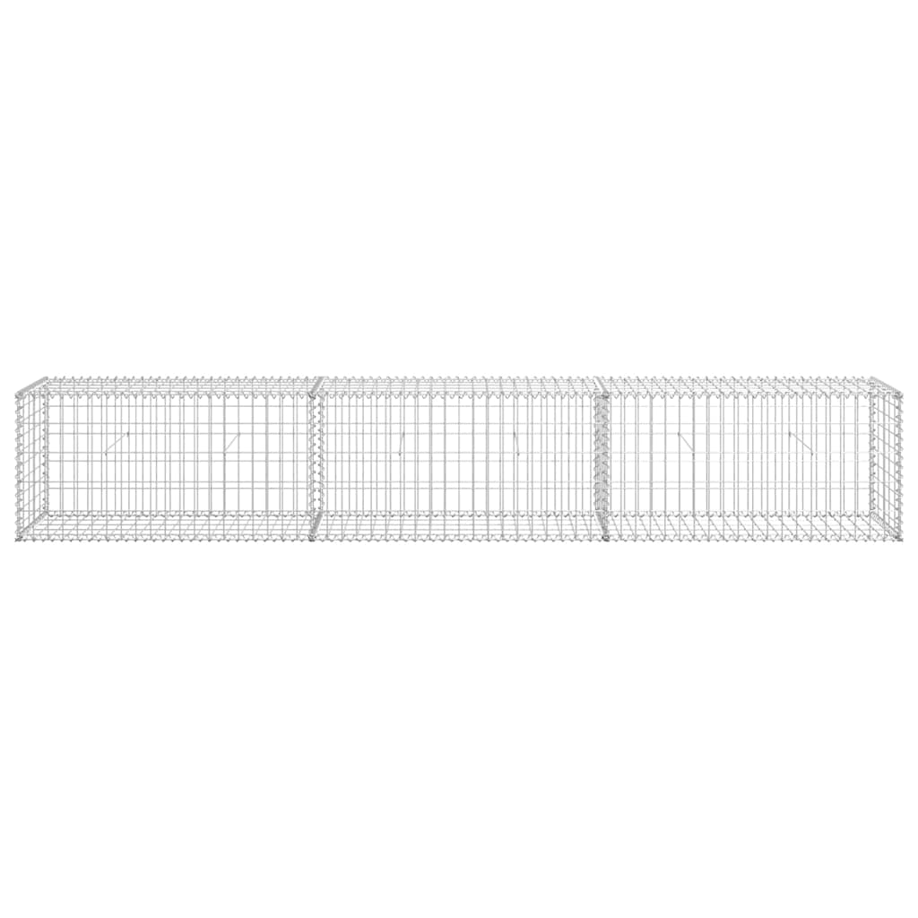 vidaXL Perete gabion cu capace, 300 x 50 x 50 cm, oțel galvanizat vidaXL Perete gabion cu capace, 300 x 50 x 50 cm, oțel galvanizat