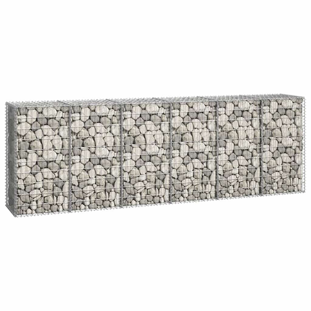 vidaXL Perete gabion cu capace, 300x50x100 cm, oțel galvanizat vidaXL Perete gabion cu capace, 300x50x100 cm, oțel galvanizat