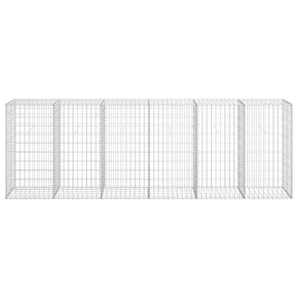 vidaXL Perete gabion cu capace, 300x50x100 cm, oțel galvanizat vidaXL Perete gabion cu capace, 300x50x100 cm, oțel galvanizat