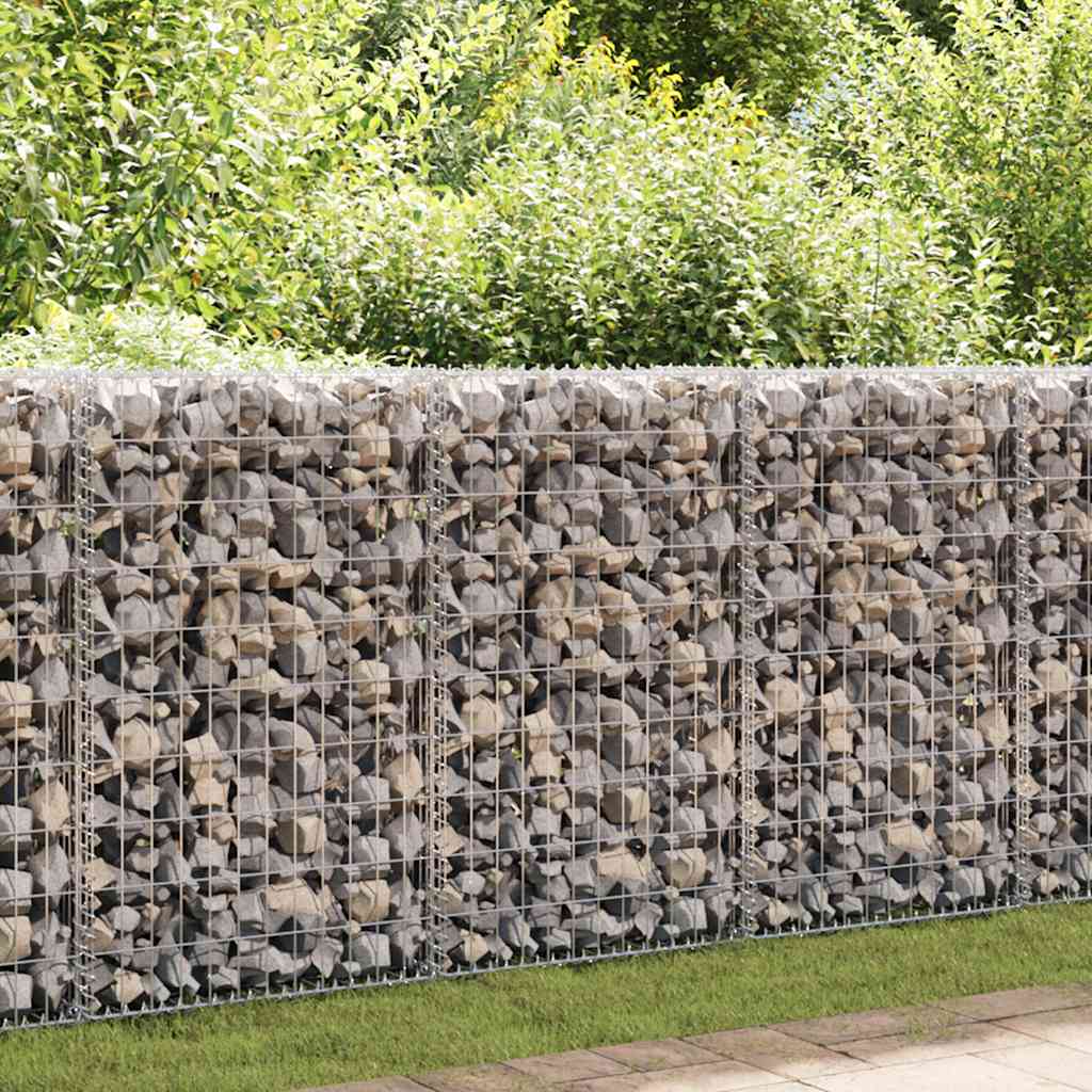 vidaXL Perete gabion cu capace, 300x50x100 cm, oțel galvanizat vidaXL Perete gabion cu capace, 300x50x100 cm, oțel galvanizat