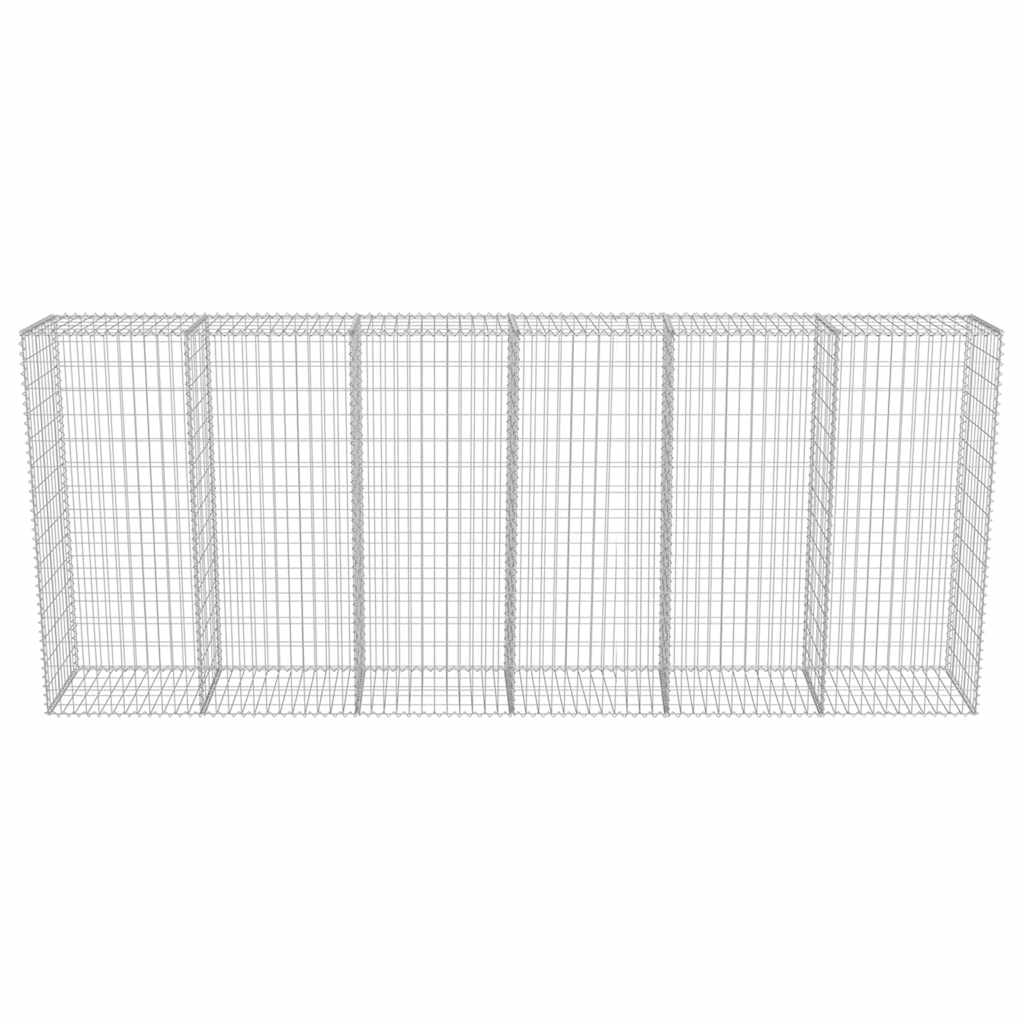 vidaXL Perete gabion cu capace, 300 x 50 x 150 cm, oțel galvanizat vidaXL Perete gabion cu capace, 300 x 50 x 150 cm, oțel galvanizat