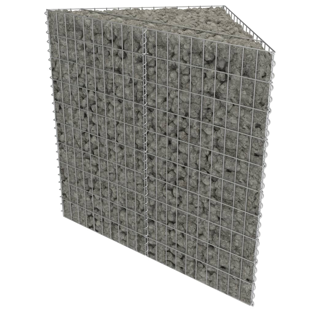 vidaXL Strat înălțat gabion, 75x75x50 cm, oțel galvanizat