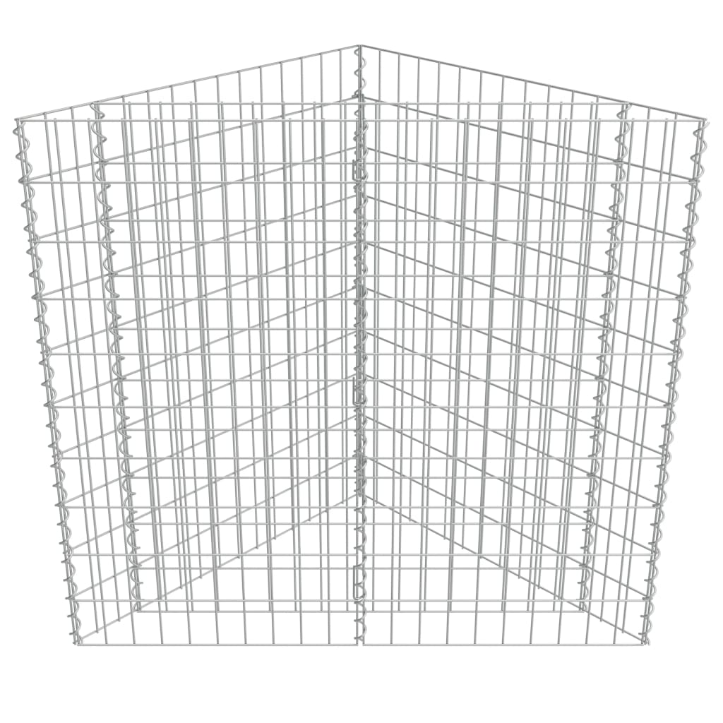 vidaXL Strat înălțat gabion, 75x75x50 cm, oțel galvanizat
