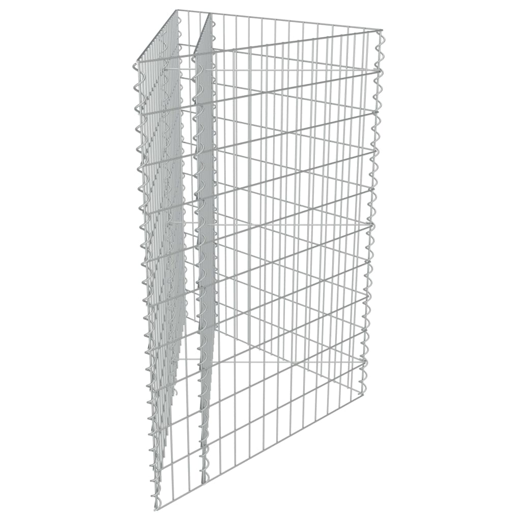vidaXL Strat înălțat gabion, 75x75x50 cm, oțel galvanizat
