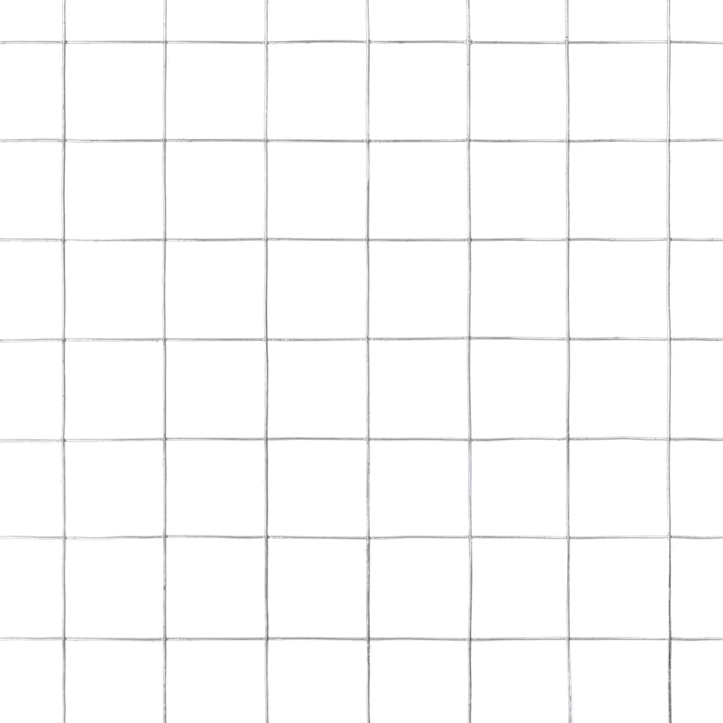 vidaXL Plasă de sârmă găini, argintiu, 25 x 1,5 m, oțel galvanizat