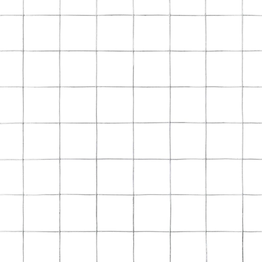 vidaXL Plasă de sârmă găini, argintiu, 25 x 1,5 m, oțel galvanizat