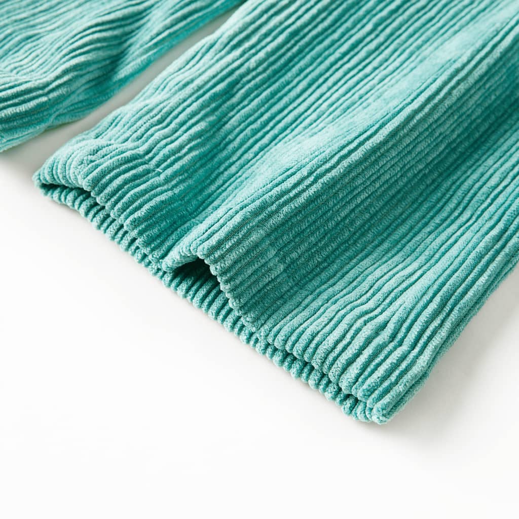 Pantaloni de copii din velur, verde mentă, 104