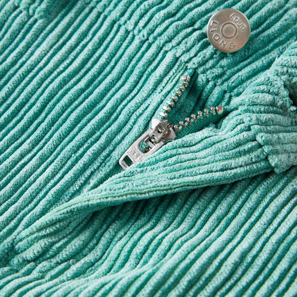Pantaloni de copii din velur, verde mentă, 116