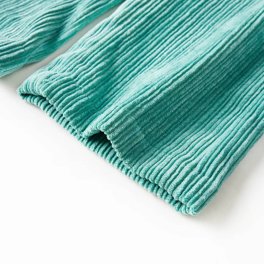 Pantaloni de copii din velur, verde mentă, 116