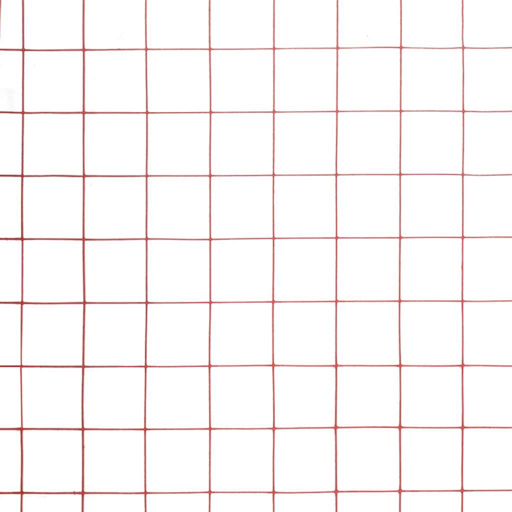 vidaXL Gard de sârmă găini, roșu, 10 x 1 m, oțel cu înveliș PVC vidaXL Gard de sârmă găini, roșu, 10 x 1 m, oțel cu înveliș PVC