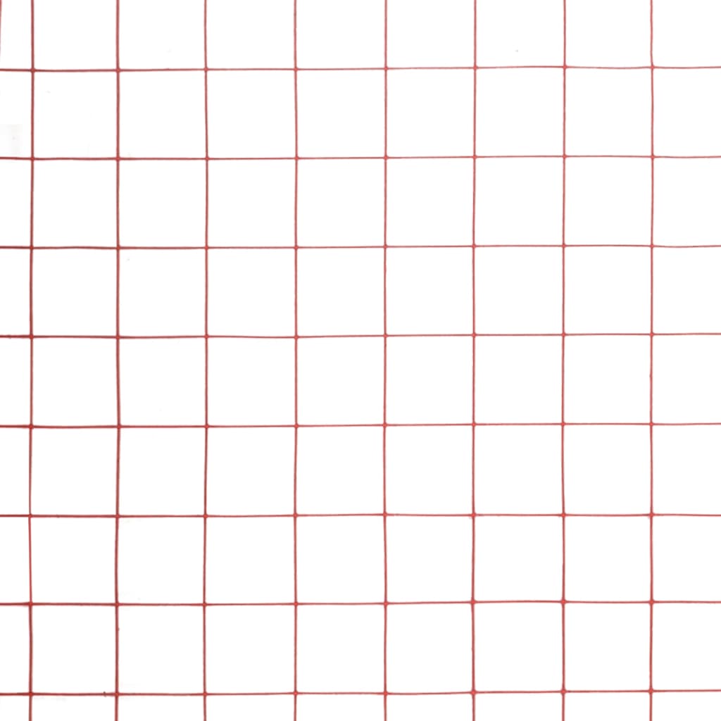 vidaXL Plasă de sârmă găini, roșu, 10 x 0,5 m, oțel cu înveliș PVC vidaXL Plasă de sârmă găini, roșu, 10 x 0,5 m, oțel cu înveliș PVC