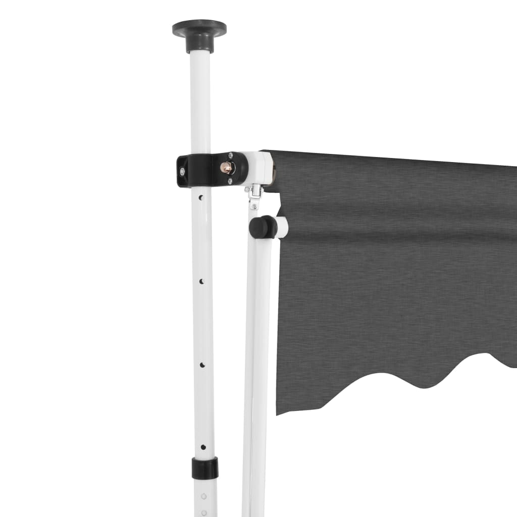 vidaXL Copertină retractabilă manual, antracit, 150 cm