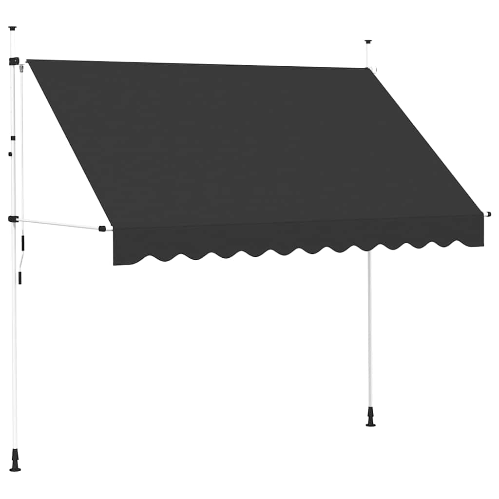 vidaXL Copertină retractabilă manual, antracit, 300 cm