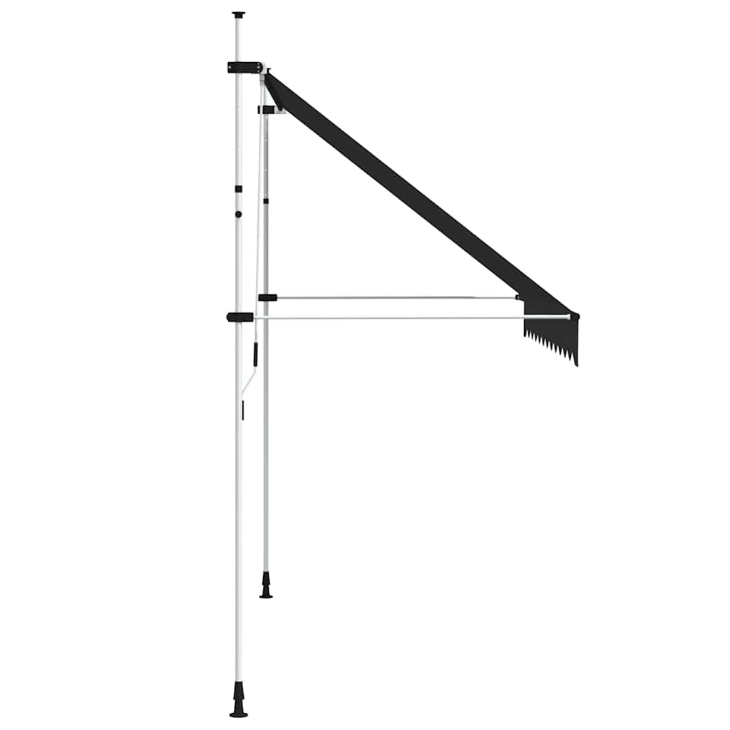 vidaXL Copertină retractabilă manual, antracit, 300 cm