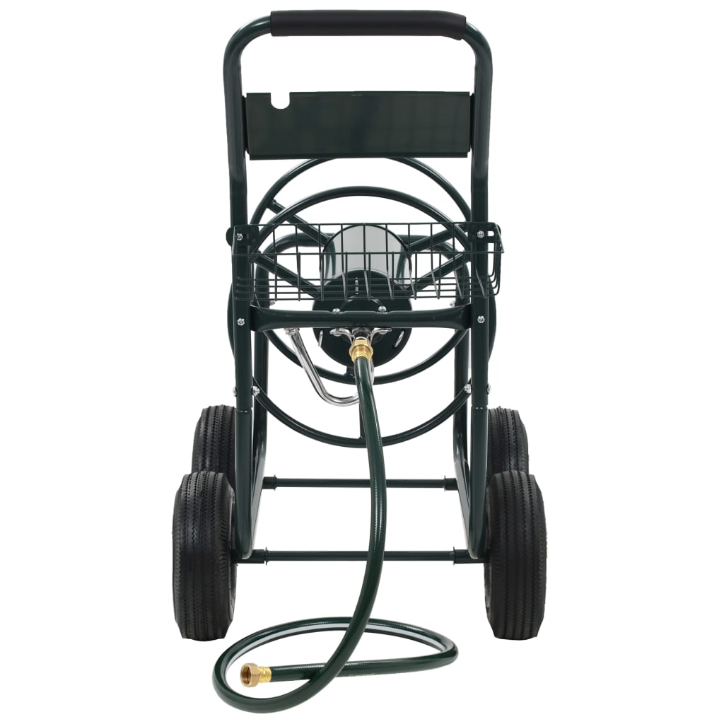 vidaXL Cărucior pentru furtun de grădină cu racord 1/2", 75 m, oțel vidaXL Cărucior pentru furtun de grădină cu racord 1/2", 75 m, oțel