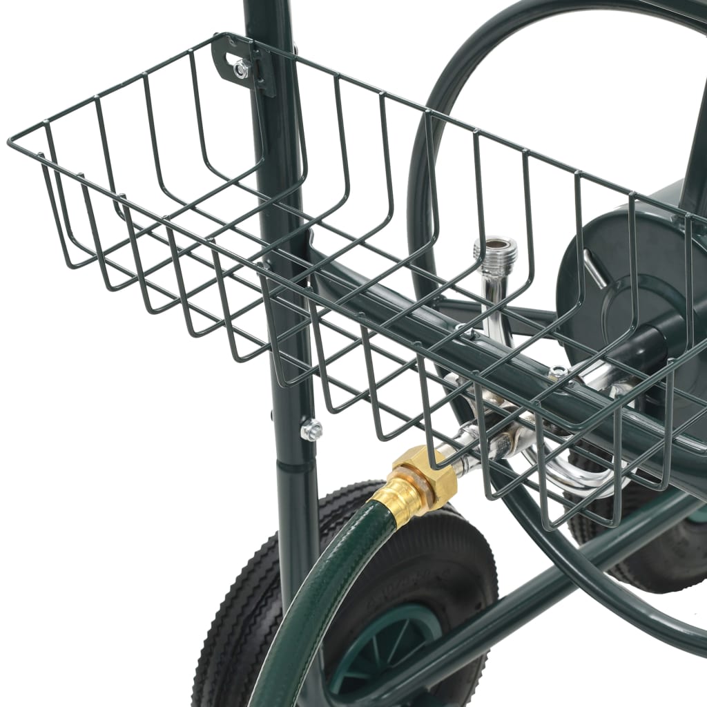 vidaXL Cărucior pentru furtun de grădină cu racord 1/2", 75 m, oțel vidaXL Cărucior pentru furtun de grădină cu racord 1/2", 75 m, oțel