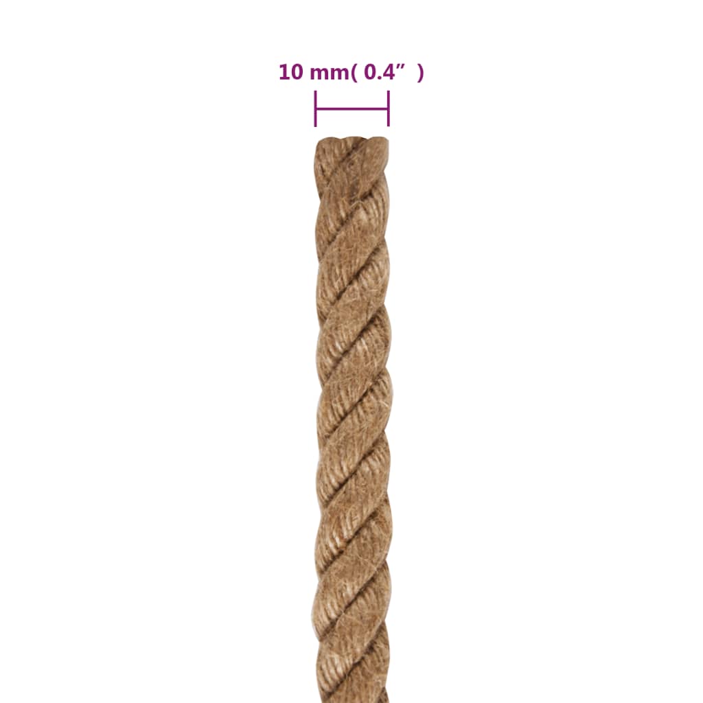 vidaXL Frânghie, 250 m, iută 100%, 10 mm vidaXL Frânghie, 250 m, iută 100%, 10 mm