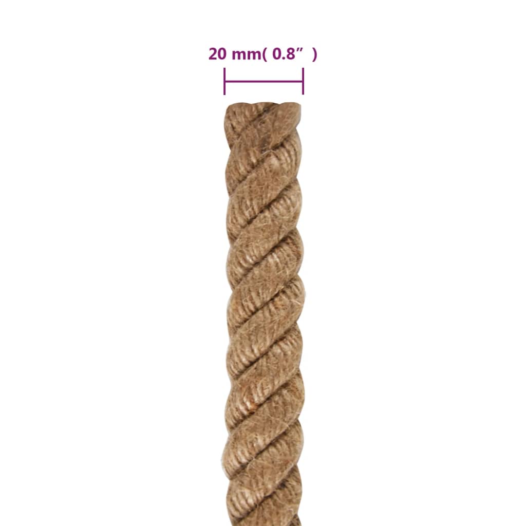 vidaXL Frânghie 20 mm, 100 m, 100% iută vidaXL Frânghie 20 mm, 100 m, 100% iută